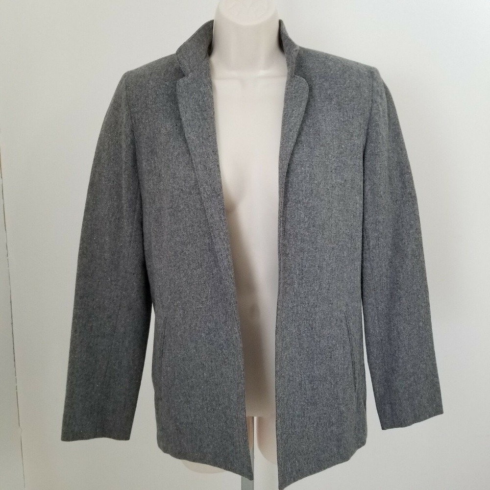 Prestige Of Boston Grey Wool Women's Jacket Blazer - Picture 4 of 6
